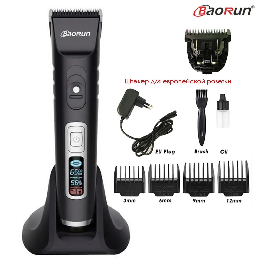 BaoRun A10S Hair Clippers Men Barber Professional Full Set Electric Trimmer Beard Razor Titanium Cutter LCD Haircut Machine | Бытовая