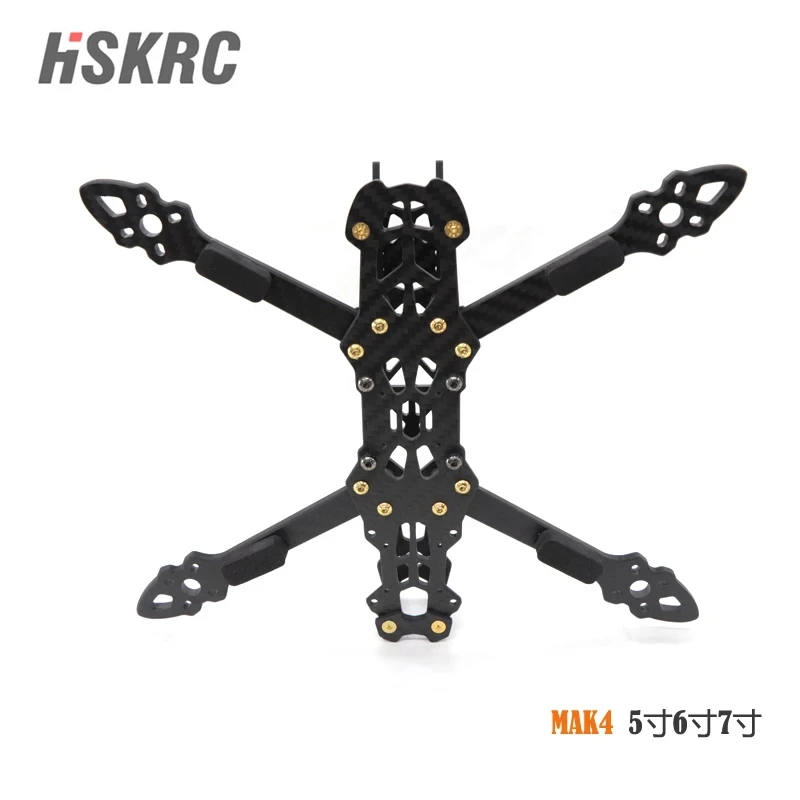 

HSKRC MAK4 5/6/7 дюймов с четырьмя осями и резаком Hexin углеродное волокно стеллаж для выставки товаров Freestyle с антенной FPV Дрон для дрона с дистанционным управлением с видом от первого лица