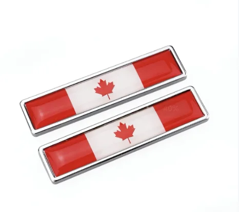 

1 Pair Canada Flag Auto Emblem Badge Motorcycle decals Fairing Metal Stickers Car Styling Motorcycle Accessories