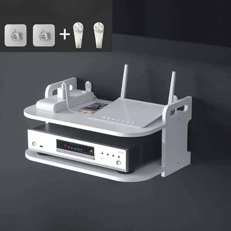 

Wall Mounting Metal Wireless Wifi Router Boxes/TV Set-Top Box/DVD Player Stand/Telephone Holder Rack Shelf Bracket