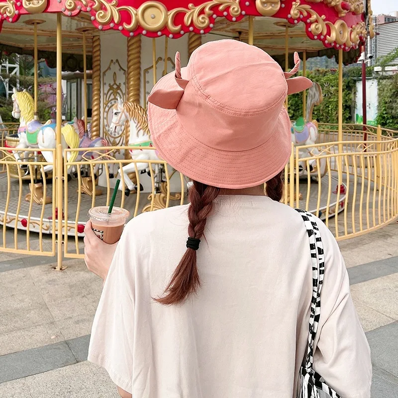 Женская двухсторонняя шляпа из коровы весенне-летняя в японском стиле для отдыха