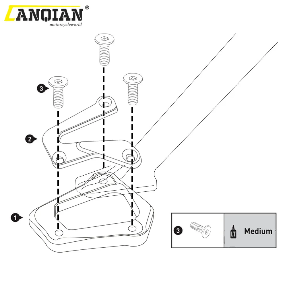 Аксессуары для мотоциклов расширение Поддержка пластина подставки подножка