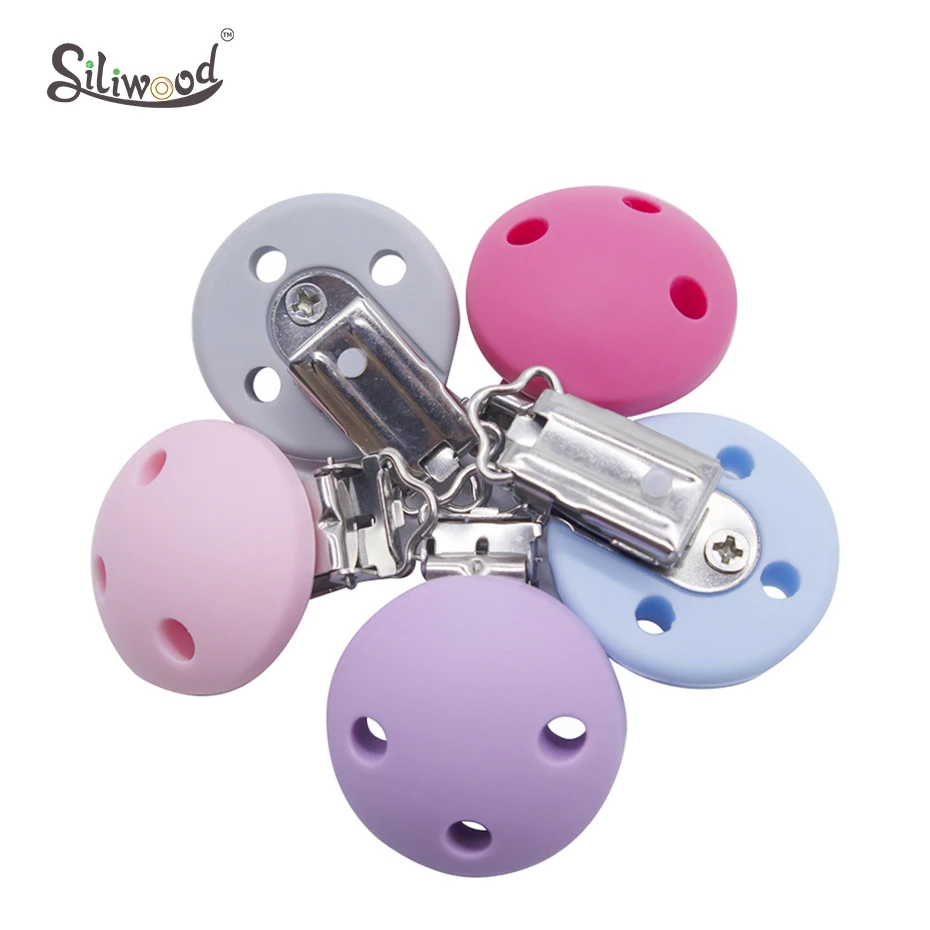 

50pc Baby Pacifier Clip Silicone Soother Teether Nipple Holder Round Soft Saliva Towel Clips Toys Buckle Newborn DIY Accessories