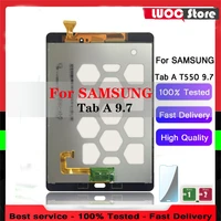 aaa lcd display touch screen for samsung galaxy tab a 9 7 sm t550 t550 t551 t555 digitizer sensors assembly panel replacement
