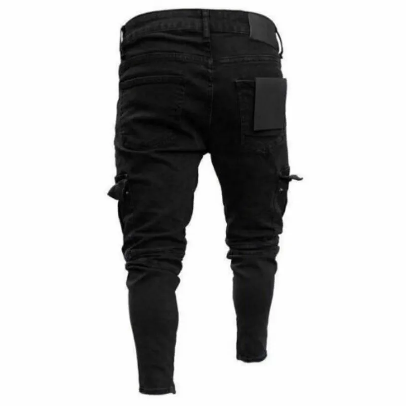 

Long Pencil Pants Ripped Jeans Slim Spring Hole Men's Fashion Thin Skinny Skinny Jeans For Men Hip Hop Pants Clothes Clothing