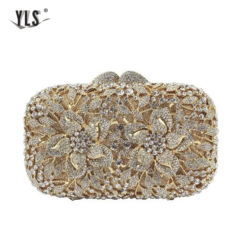 Элегантный цветочный женский клатч со стразами вечерние сумки 2020 новые женские