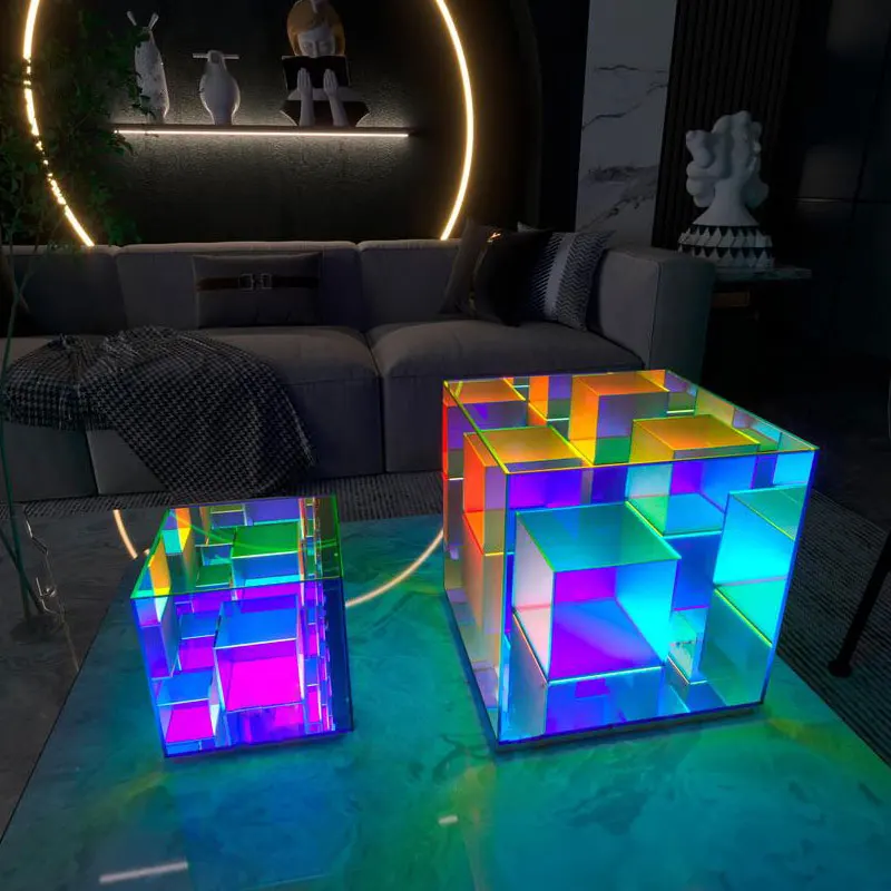 Светодиодный ночник Magic Cube 3D акриловая Настольная лампа с USB красочный