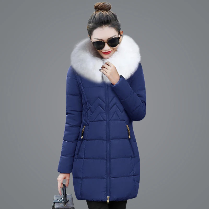 Женские пуховики с искусственным мехом новинка 2018 зимняя куртка Женская Толстая