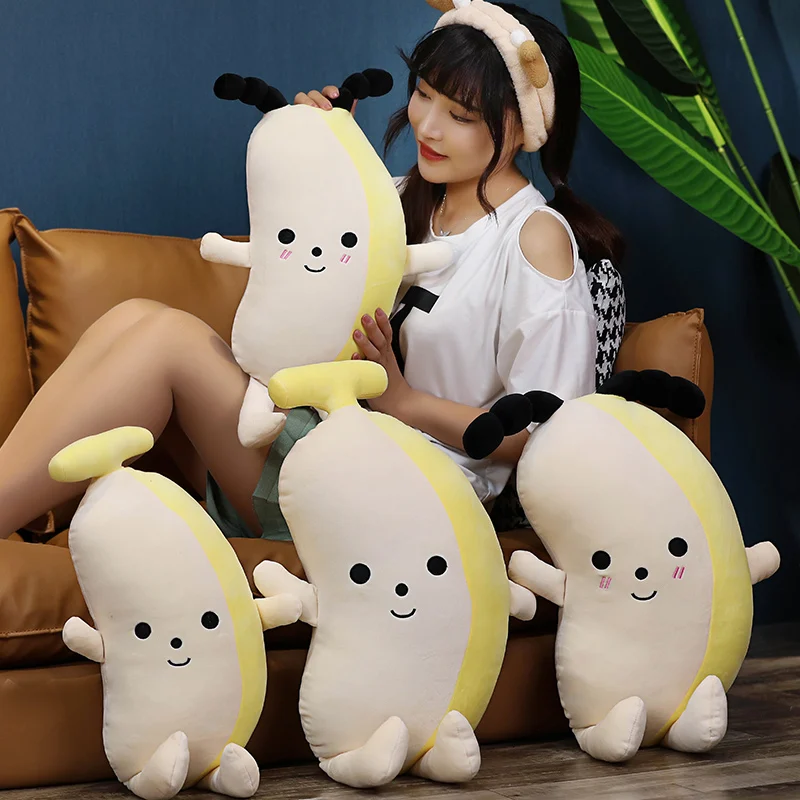 

1pc 50/60cm cute banana plush pillow toy soft stuffed banana pillow cushion home decoration holiday gift