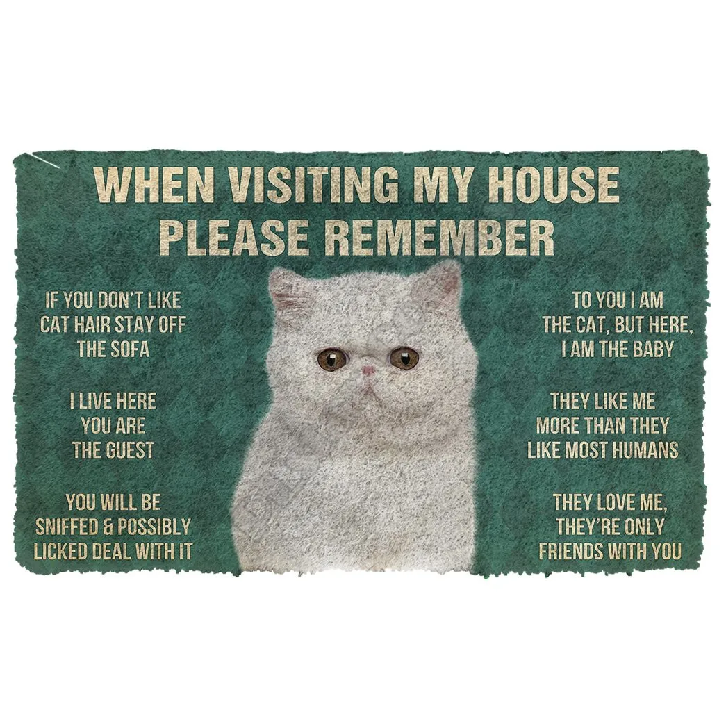 3D пожалуйста помните что экзотический короткий кошачий домик Придверный коврик