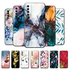 Чехол-Бампер для Huawei P Smart 2021, мягкий силиконовый чехол из ТПУ для Huawei Y7A, чехлы с цветочным принтом и милым котом, защитный чехол 6,67