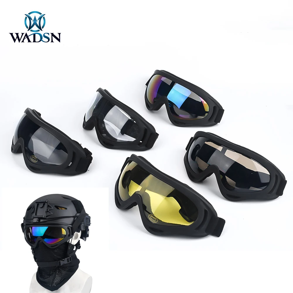 

WADSN Airsoft Safety Anti-UV Fog Goggles Hunting CS Wargame Ultraviolet Protection Eyewear Windproof Glasses Fit Tactical Helmet