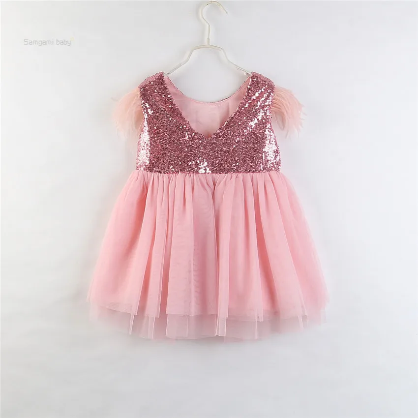Детская одежда принцессы для маленьких девочек с круглым вырезом без рукавов