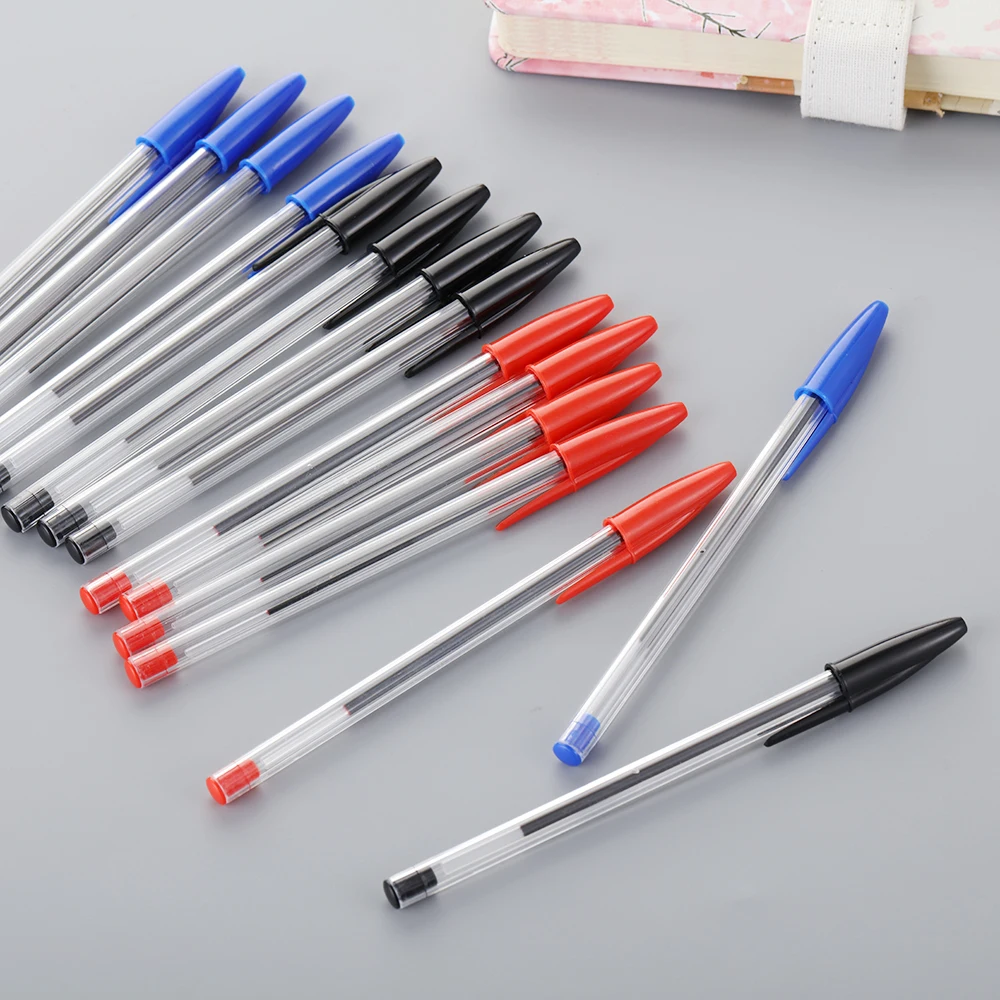 

5 шт. 3 цвета шариковая ручка 1 мм мульти цветной долговечный Пластик прозрачный шариковые ручки для школы и офиса письменные принадлежности