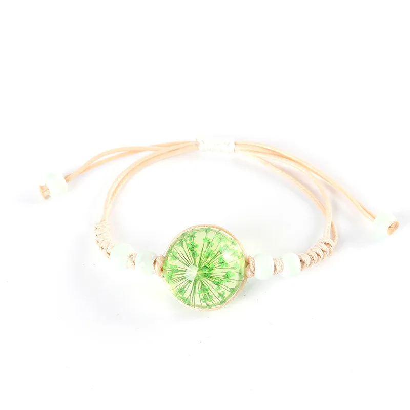 Лидер продаж стильный плетеный браслет женские браслеты цветные стеклянные