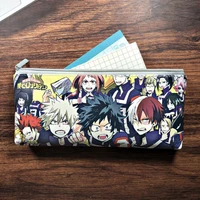 anime pencil bag cute my hero academia school supply stationery learning pencilcase student office supply writing decorative