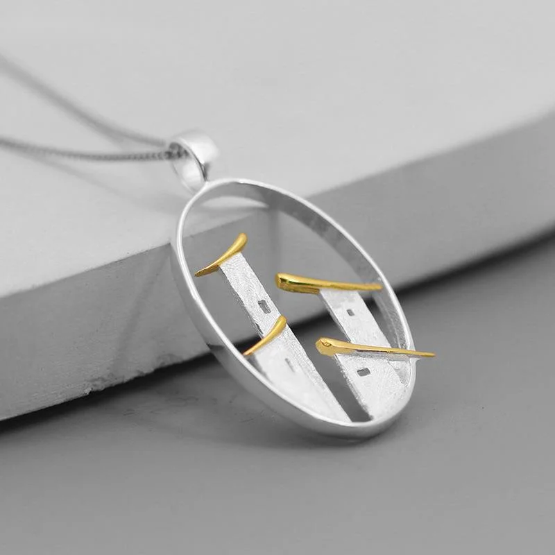 

necklace and folk household pendant for women, 925 sterling silver, fashion jewelry
