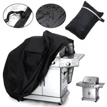 2021 BBQ Grill Cover Black Outdoor Waterproof Barbeque Cover Anti-Dust Protector For Gas Charcoal Electric Barbecue Grill