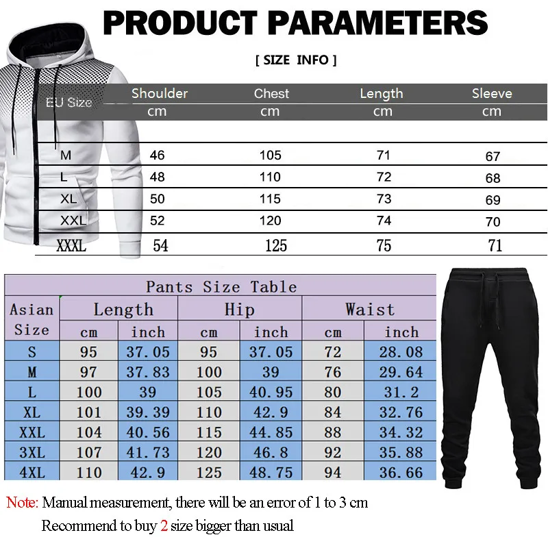 

Two Piece Set Men Tracksuit Polyester Sweatshirt and Pants Outfit Sportswear Suit Hooded Hoodies Male Sweatshirts Size M-3Xl