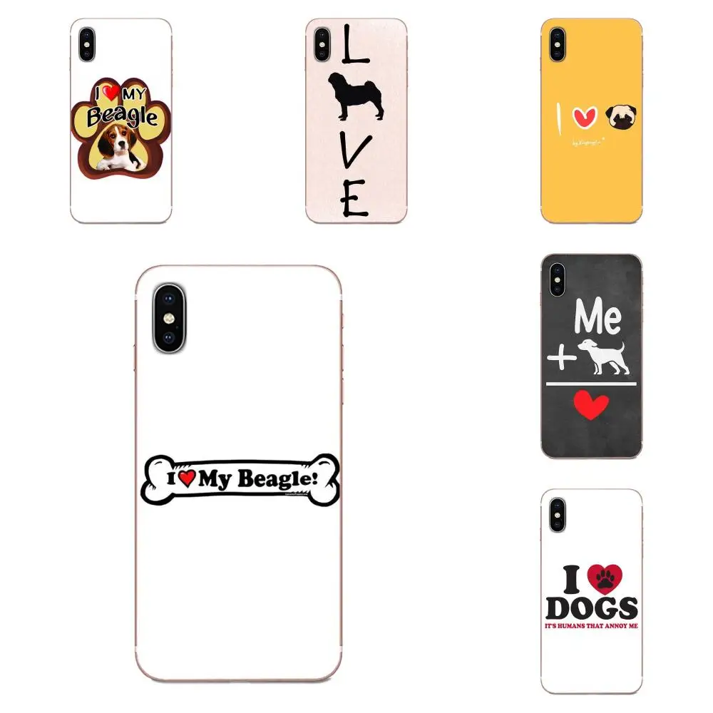 Чехол для телефона Motorola G G2 G3 G4 G5 G6 G7 Plus Xiaomi Redmi Note 8 8A 8T 10 K30 5G Pro I Love My Beagle Dogs|Бамперы| |