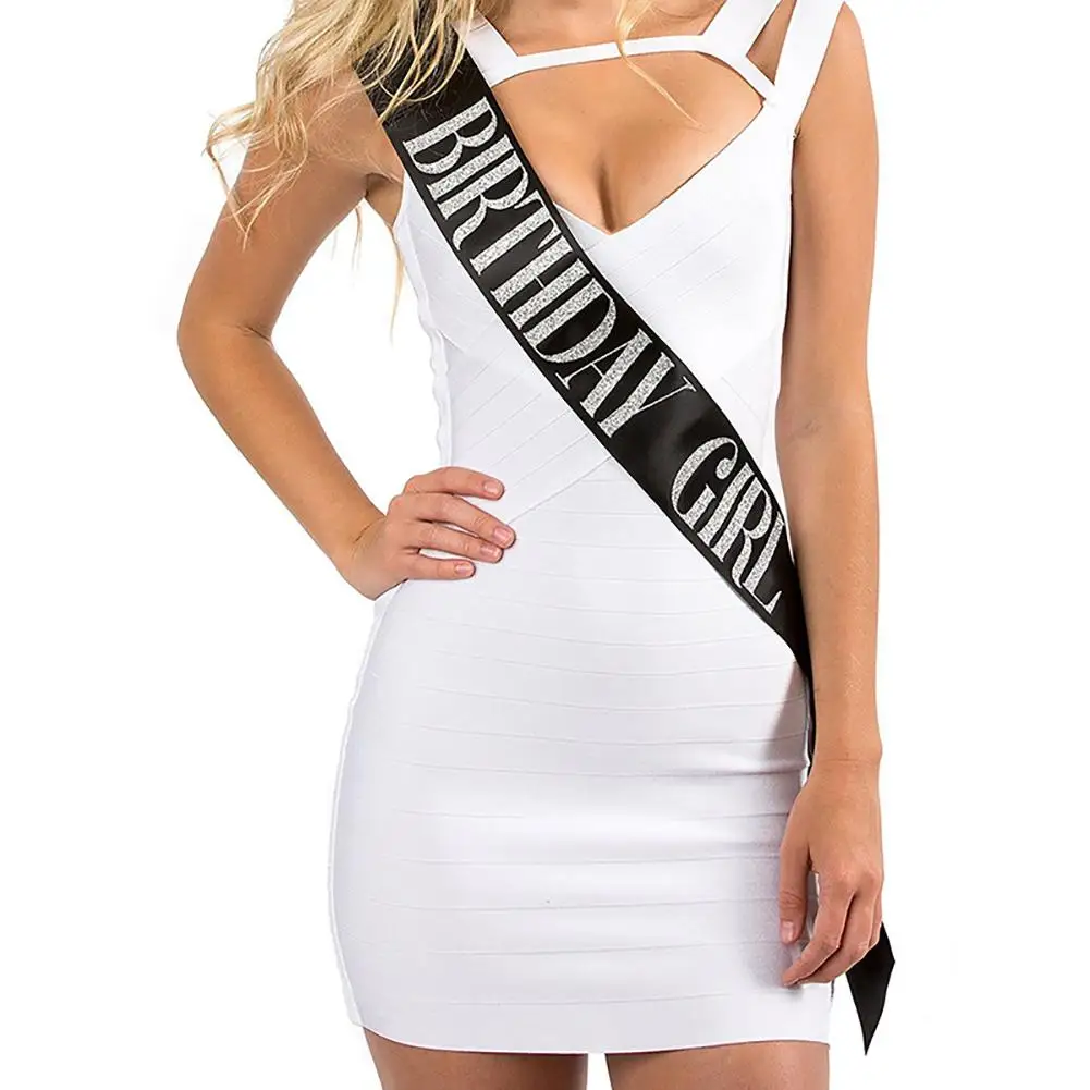 

HOT SALES！！！New Arrival Birthday Girl Letter Printed Sash Shoulder Strap Belt Party Decorative Favors Wholesale Dropshipping