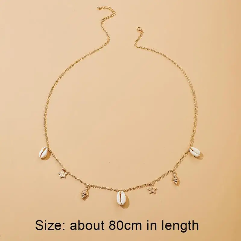 

Bohemia Pearl Shell Heart Belly Chains For Women Butterfly Accessories Tassel Crescent Jewelry Handmade Body Girls Star C0A9
