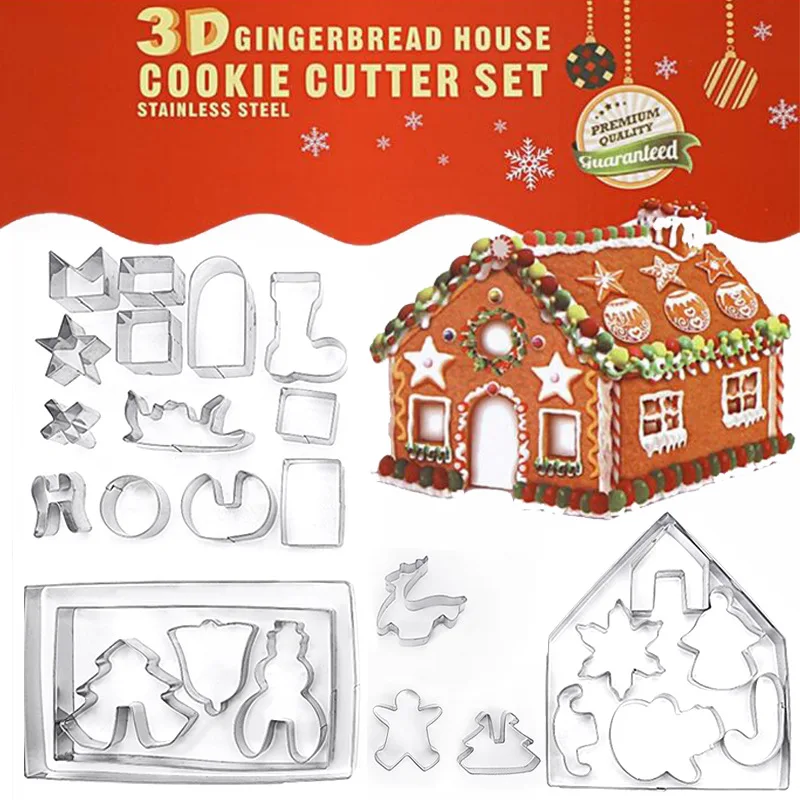 

28 Pcs Stainless Steel Christmas Biscuit Mold 3D Stereo Cookie Mold Halloween Cookie Cutter Baking Utensils Christmas Decoration