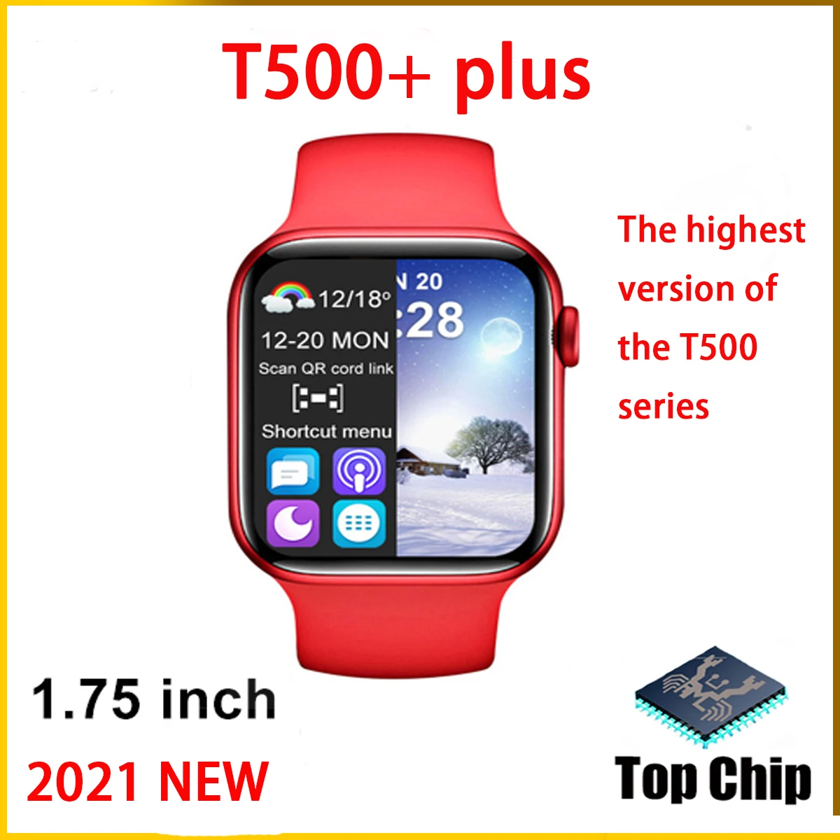 

2021 new Iwo13 Pro T500 + PLUS 1.75 inch full touch screen smart watch for Android IOS PK series 6 T800 T900 X6 X7 W26 W46 FK88