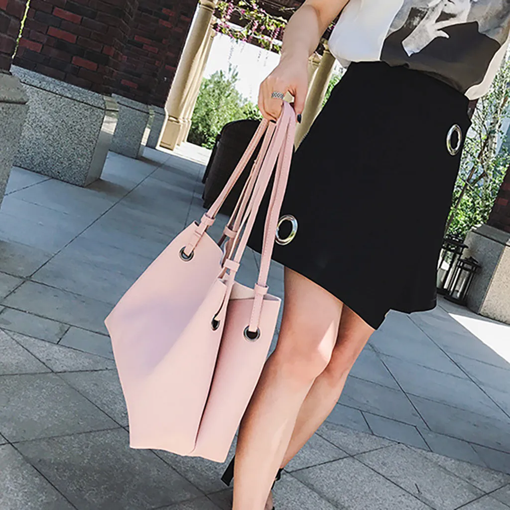 Сумка-мессенджер женская большая сумка на плечо модная кожаная двухсекционная