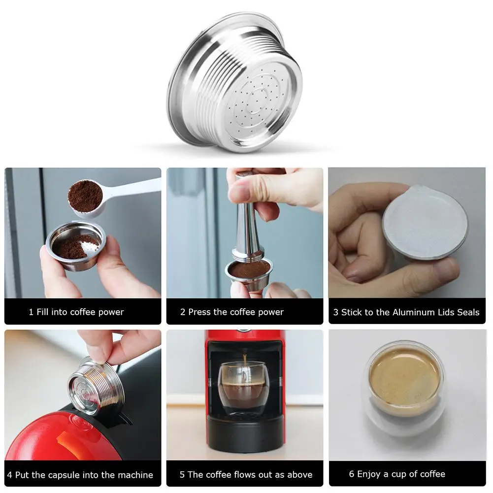 Фильтры для кофе из нержавеющей стали совместимые с итальянской капсулой серии