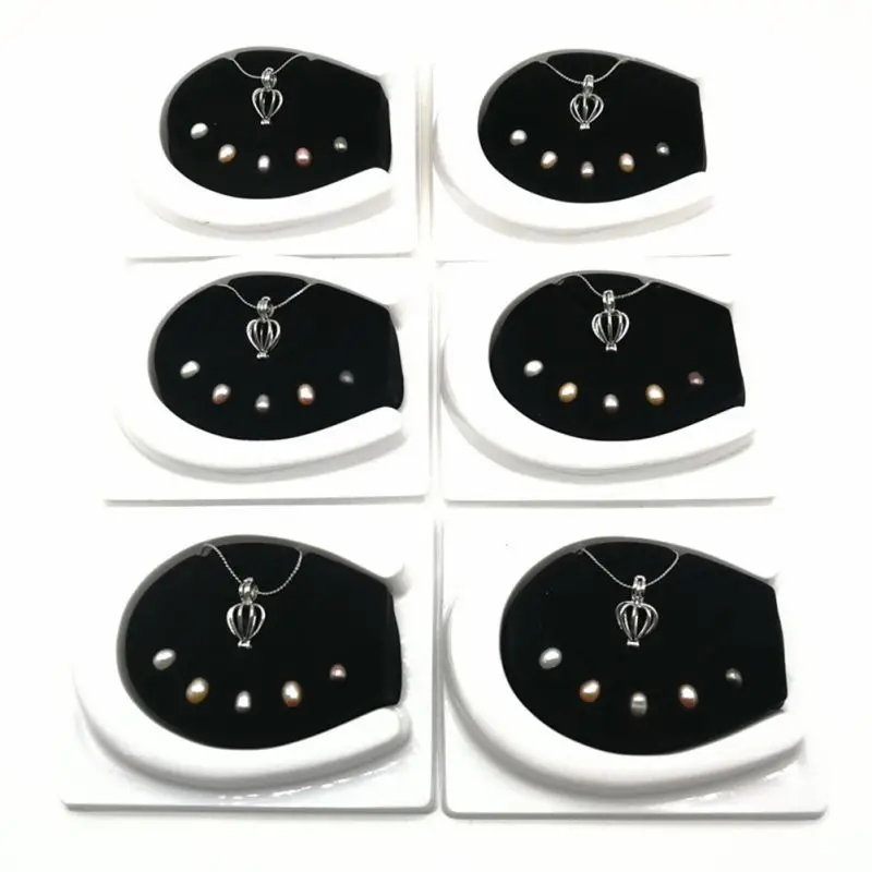 

Classic Temperament Jewelry Wedding Necklace with 5 pcs Natural Wish Pearl Sterling Silver Chain Valentine's Gift Box