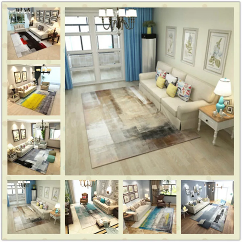 

Household Rug For Living Room Large Area Decor Carpet Colorful Bedroom Floor Mat Rugs Carpets Rectangle Bathroom Soft Antiskid