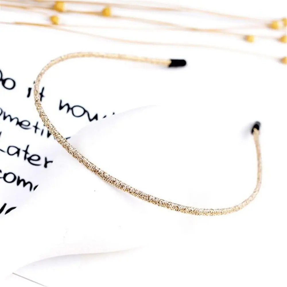 Модные женские туфли супер тонкие блестящие резинки для волос ручной работы