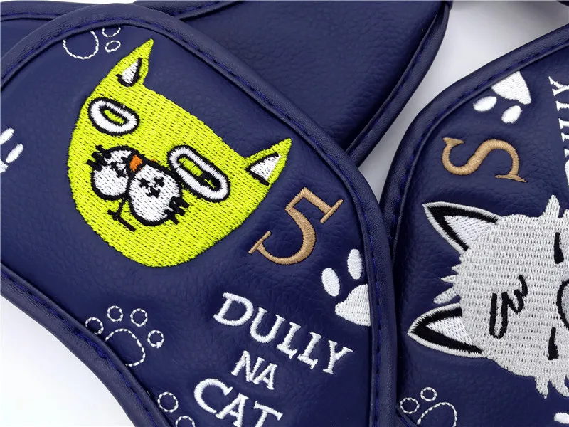 Dully na cat Гольф Утюги головные уборы из искусственной кожи Гольф Железный Набор чехлов# 4-9PAS 4 цвета для мужчин и женщин