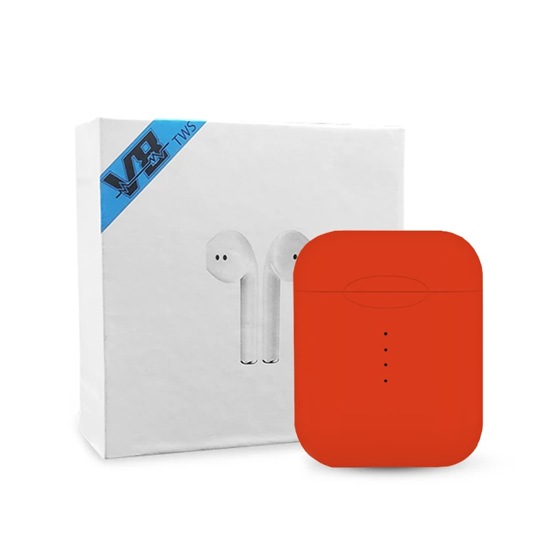 Красный V8 TWS Bluetooth 5,0 беспроводные наушники сенсорные мини наушники с микрофоном для iPhone 6S X 7 8 samsung S6 S8 Xiaomi huawei LG - Цвет: Красный