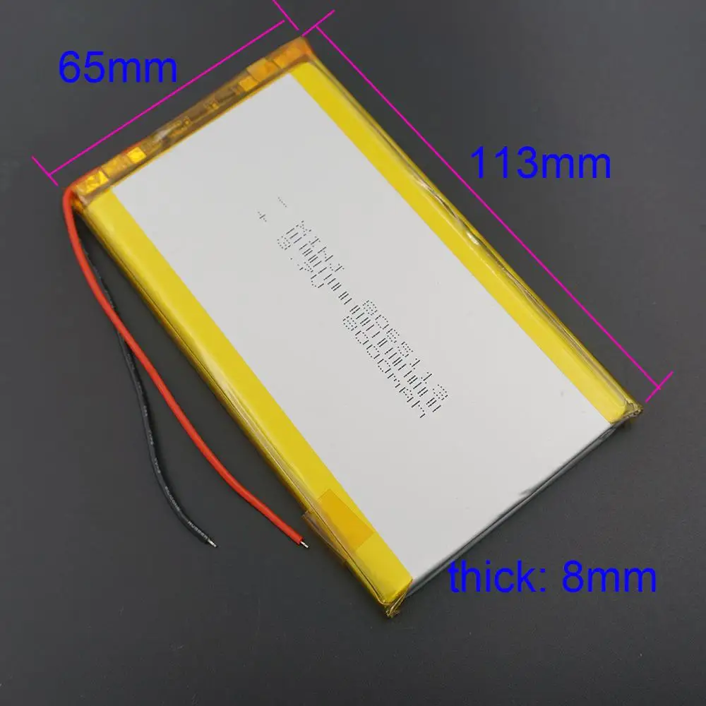 XINJ 3,7 V 8000 mAh литий-полимерный аккумулятор литий-полимерный элемент 8065113 для телефона IPod c GPS PAD портативный Банк питания планшет ПК IPTV