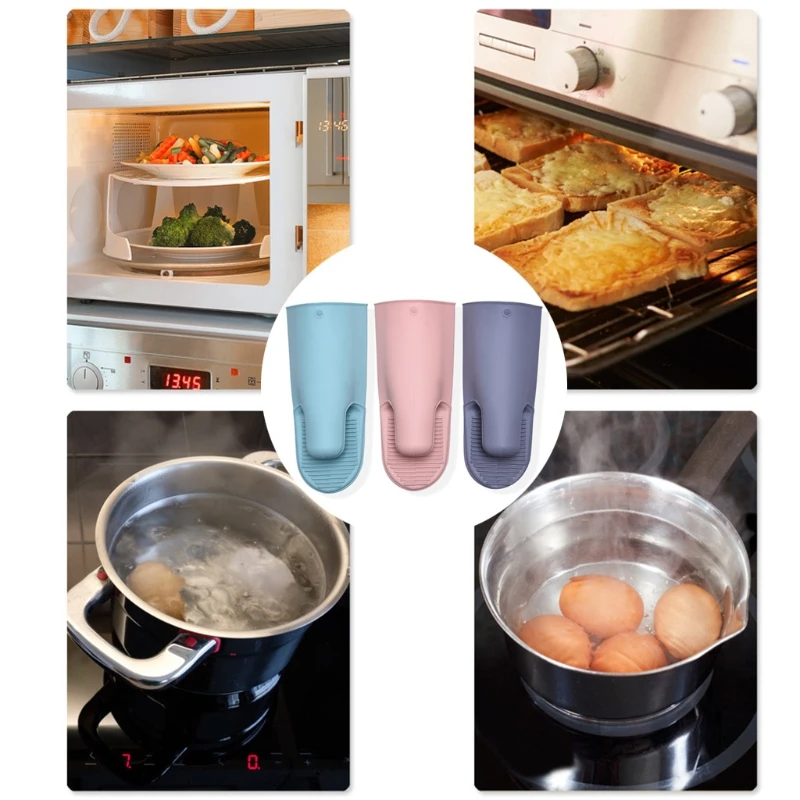 

Kitchen Baking Silicone Heat Insulation Clip Anti-scalding Non Slip Gloves Microwave Oven Potholder