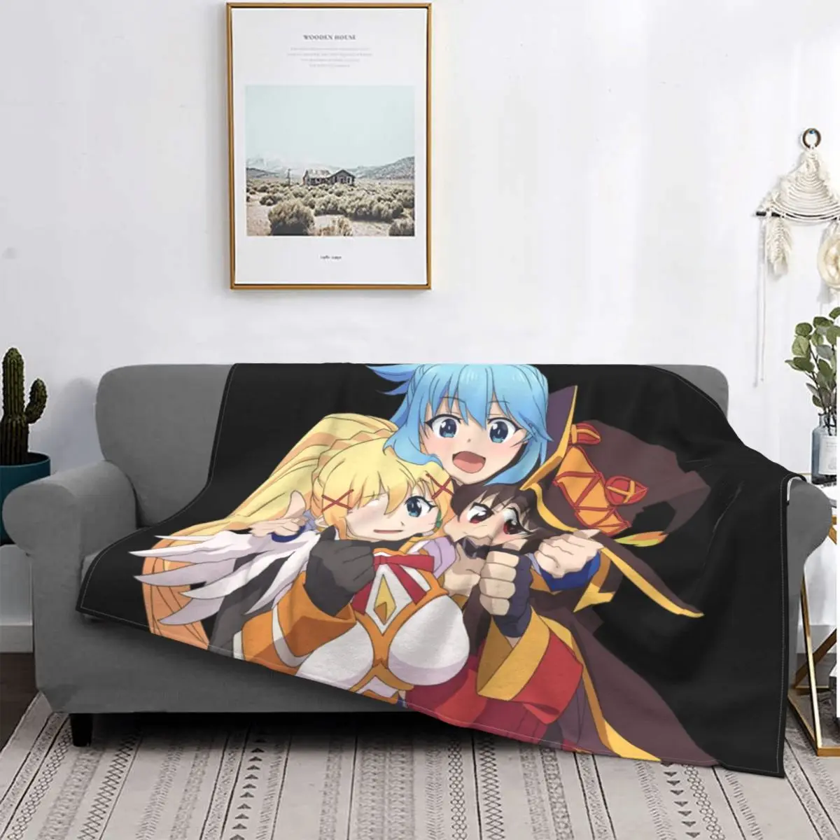 

Konosuba Blankets Flannel Summer Megumin Breathable Warm Throw Blanket for Sofa Couch Quilt