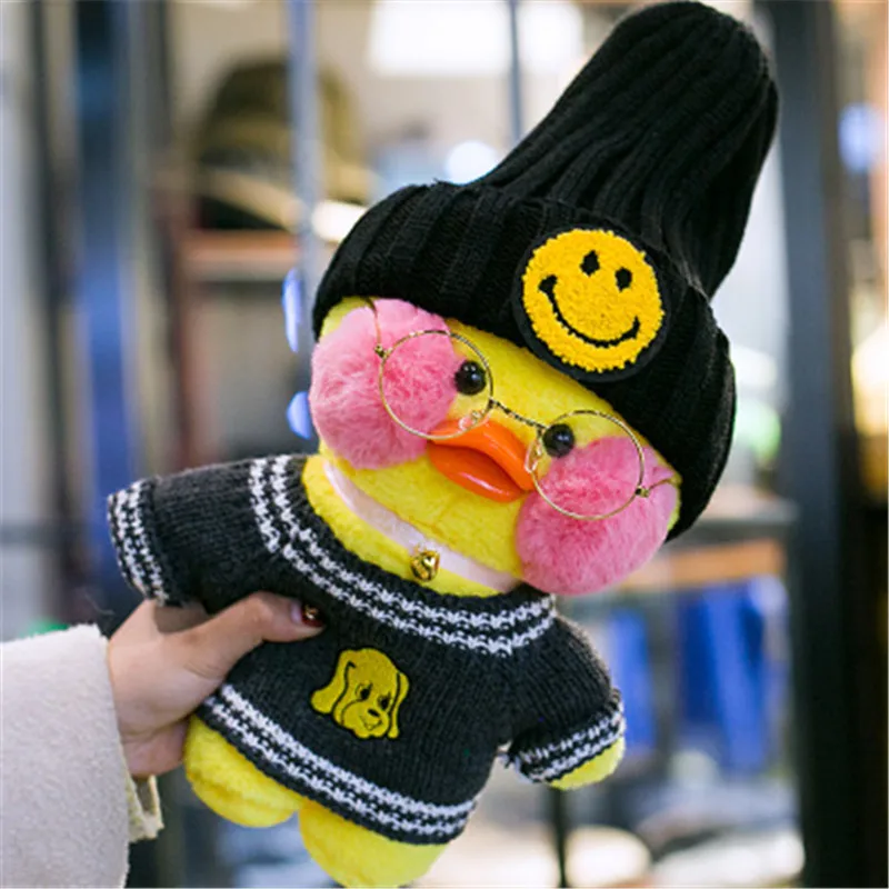 30 см Lalafanfan утка мягкая игрушка в виде животного Kawaii кафе Mimi желтым утенком Милые