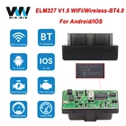 Автомобильный диагностический сканер ELM 327 V 1 5 OBD2 Wireless-BT4.0 Wi-Fi PIC18F25K80 для AndroidIOS ELM327 V1.5 OBD 2 OBD2, инструмент для диагностики автомобиля