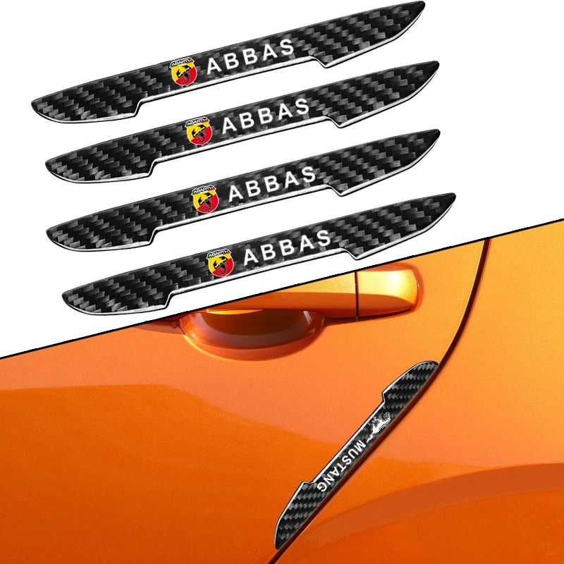 

4pcs Brand New Fashion Car Door Black Anti-collision Strip for Abarth 595 Competizione Carbono 500 Puto 124/125 Car Accessories
