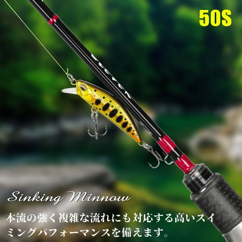 

TSURINOYA 50mm 5g Fishing Lure DW63 Sinking Water Mini Minnow Hard Lure Stream Fishing Wobblers Crank Bait Trout Lure Jerkbait