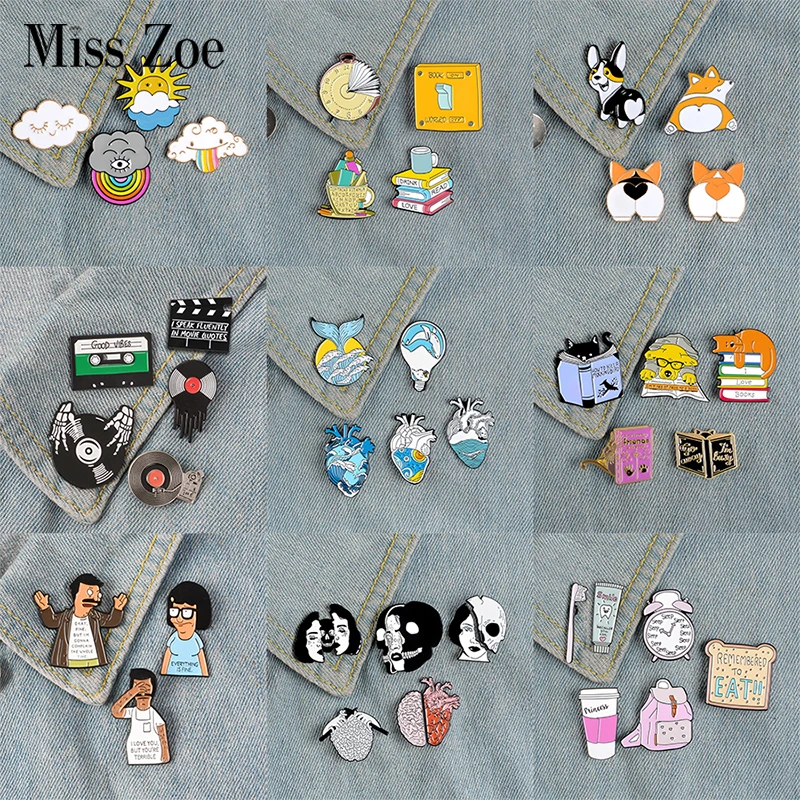 Эмалированная булавка для кошек и собак 3 ~ 6 шт./компл. книга с рисунком океана