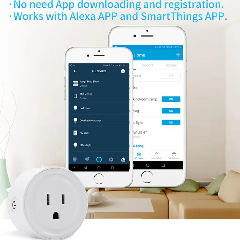 Умная розетка Zigbee с таймером 10 А eWeLink для Alexa SmartThings Wink Hub |
