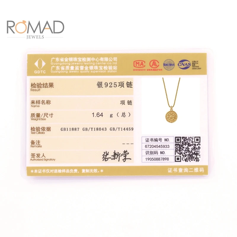 

ROAMD 2020 New Light Luxury Necklace For Women European And American 925 Sterling Silver Sun Flower Necklace Wholesale