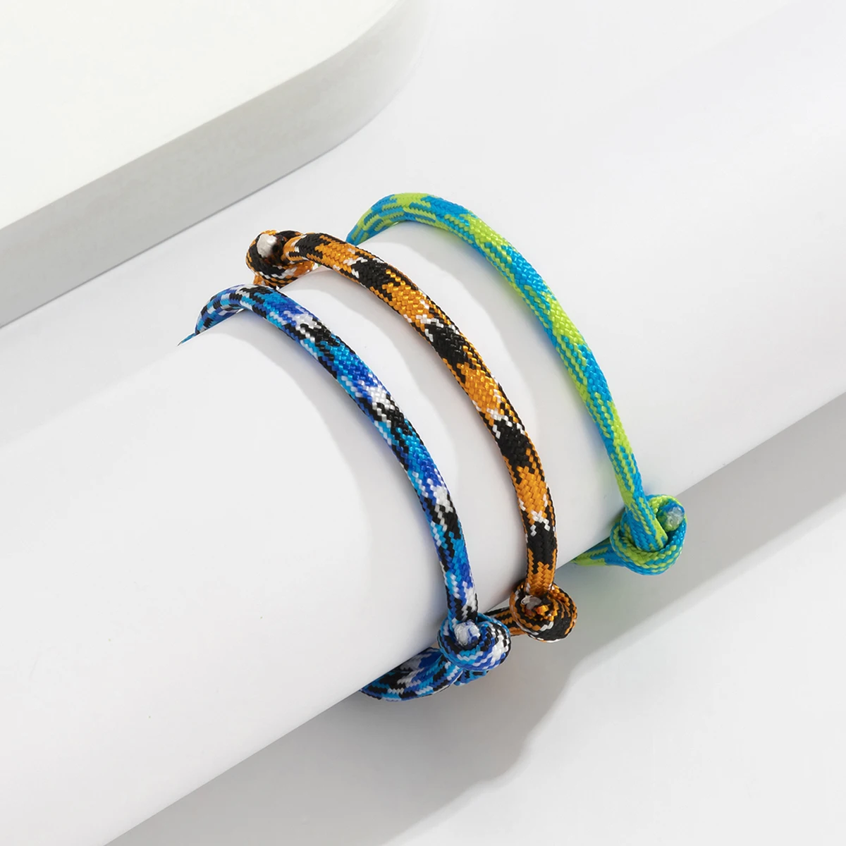 

Y2K Adjustable Nylon Rope Bracelet for Men/Women Charms Layered Couple Bracelets Set 2021 Fashion Hand Chains Friendship Jewelry