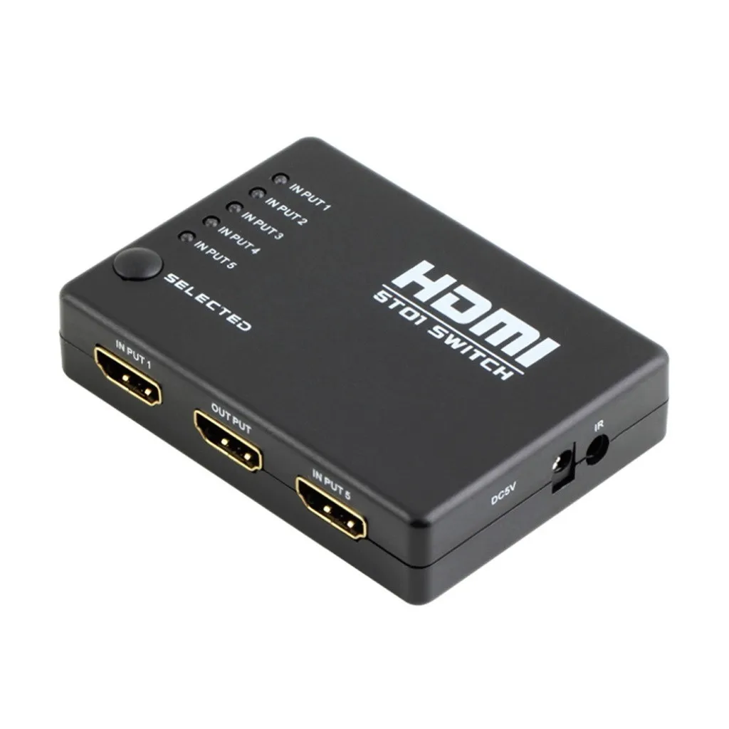 Высококачественный коммутатор 1080p HDMI сплиттер концентратор с ИК пультом ДУ