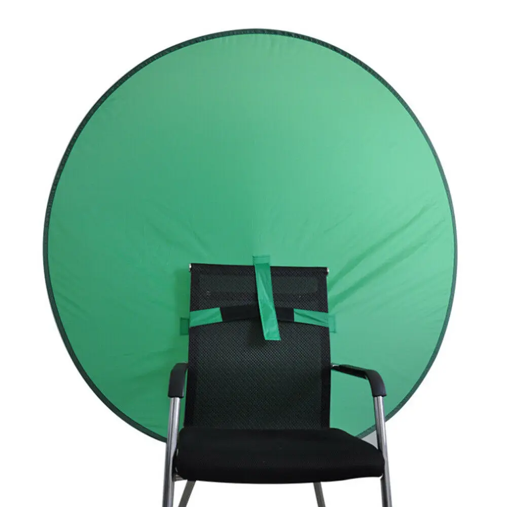 Green Background Panel Screen Backdrops Photography Portable Fold Reflector for Live Broadcast for YouTube Video Studio Round images - 6