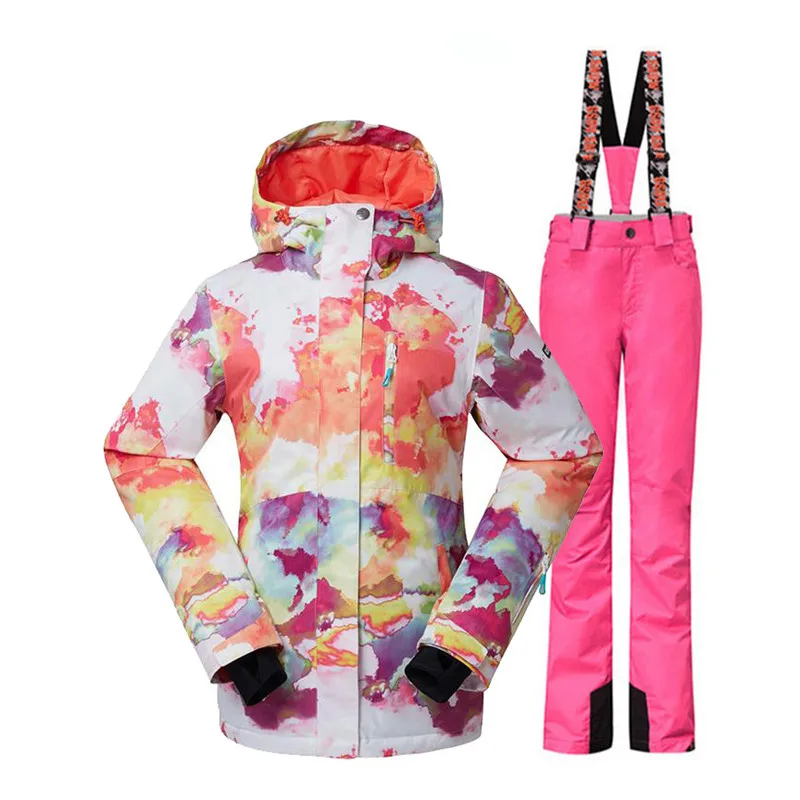 Модный женский зимний костюм комплекты 10 к водонепроницаемая ветрозащитная