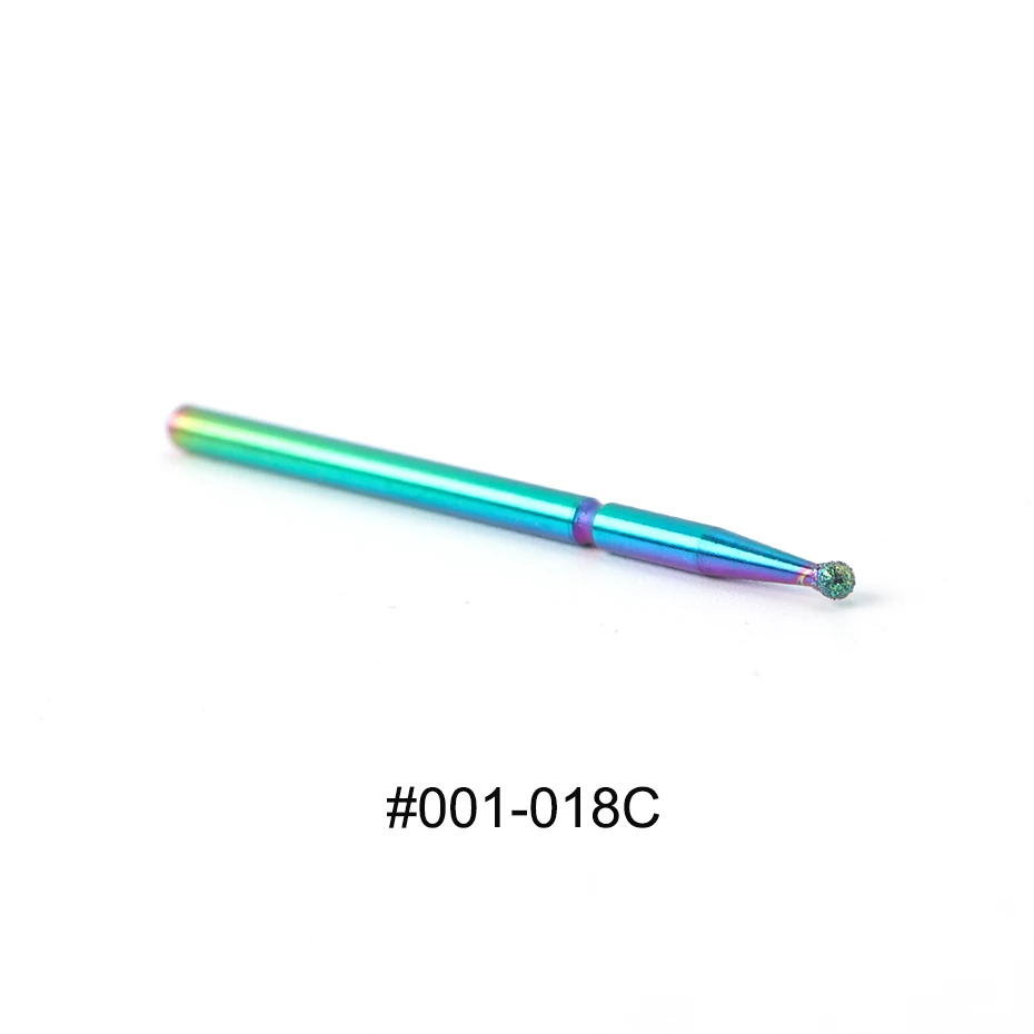 001-018C 1 шт. радужные стальные сверла для ногтей, алмазные сверла, карбидные фрезы, электрические маникюрные сверла машины, аксессуары, инструмент BE1514 - Цвет: 001-018C
